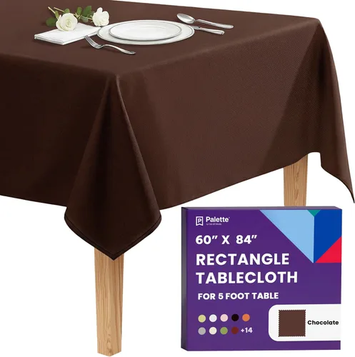 Miniatura 125 de Gee Di Moda - Mantel rectangular de 60 x 84 pulgadas – Mantel rectangular de poliéster lavable para mesa de 5 pies