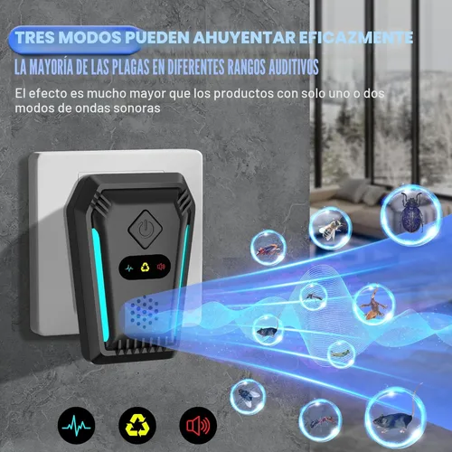 Miniatura 4 de Repelente ultrasónico para ratones y plagas para interiores, fuerza de conducción más fuerte, repelente para ratones, ratas, roedores, cucarachas