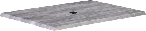 Miniatura 19 de Holland Bar Stool Mesa EnduroTop de acero negro de 30 pulgadas de diámetro, interior/exterior para todas las estaciones con agujero para sombrilla