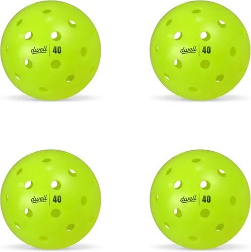 DWELL Elite - Pelotas de pickleball de 40 agujeros, resistentes a las grietas, para deportes de pickleball al aire libre, pelota oficial de todo