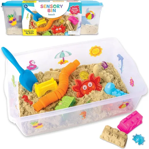 Miniatura 14 de Creativity for Kids Cubo Sensorial: Juego de Zona de Construcción - Actividades de Aprendizaje Preescolar, Juguetes de Excavadora para Niños de 3-5+
