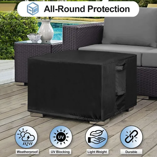 Miniatura 4 de OutdoorLines Fundas Impermeables para Otomanas de Patio Exterior - Cubierta Rectangular a Prueba de UV para Mesa Lateral de Patio Resistente al