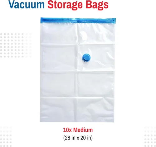 Miniatura 3 de Spacesaver - Bolsas de almacenamiento al vacío - Para ropa, edredones, mantas, ropa de cama - Sello de compresión para almacenamiento en armarios +