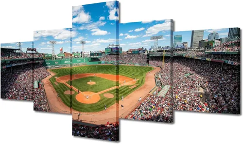 Miniatura 58 de Arte para pared, lienzo para estadio deportivo, arte para pared, diseño de campo de Wrigley en Chicago, pinturas de Chicago, impresiones sobre