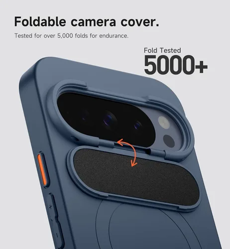 Miniatura 4 de SURITCH Funda para teléfono Google Pixel 9 Pro XL, compatible con MagSafe, funda protectora con cubierta de cámara y soporte de metal ajustable