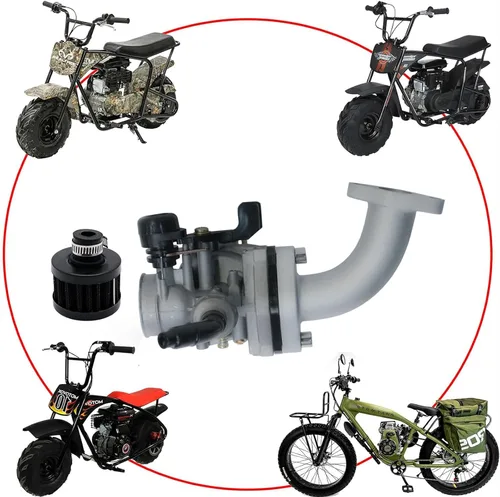 Miniatura 2 de Etapa 2 Kit colector curvo de carreras de rendimiento deslizante tubo de admisión Carb para Lifan 79cc 105cc Motor, Phatmoto Gas Bike, Monster Mega