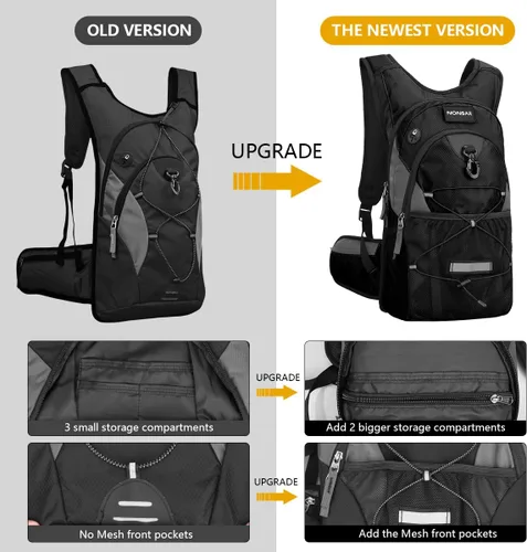 Miniatura 3 de NONSAR Mochila de hidratación de 3L con bolsa de agua, mochila de agua aislada para mujeres, hombres, niños, mantiene los líquidos frescos hasta 5