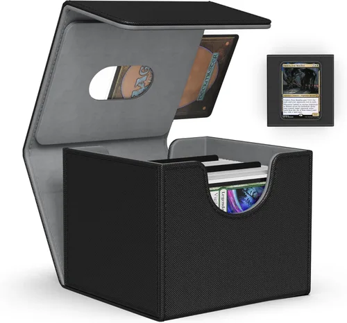 Miniatura 46 de Caja de almacenamiento de cartas ZLCA para cartas de intercambio, caja de cubierta de baraja MTG Commander con capacidad para más de 120 cartas