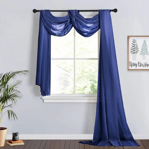 Miniatura 11 de RYB HOME Tela drapeada para arco de boda, 2 paneles de cortinas transparentes de gasa para exteriores, cortinas de telón de fondo verticales