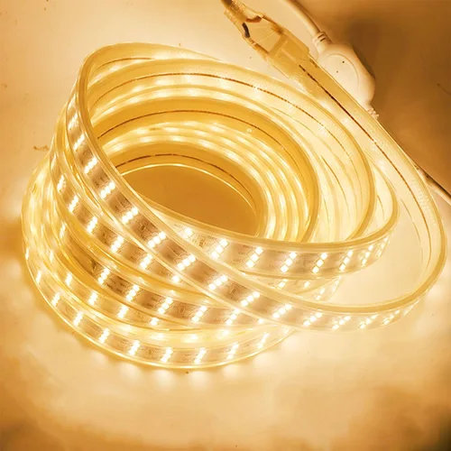 Miniatura 10 de SUYOOULIN Tira de luces LED, alto voltaje AC110V-130V 50 pies/49.2 ft, superbrillante, 60000 lúmenes, resistente al agua, IP68 2835, 180 LEDs/m, Luz