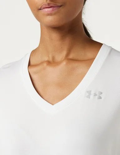 Miniatura 5 de Under Armour, Tech - Camiseta de manga corta y cuello en V para mujer, unicolor