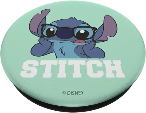 Miniatura 2 de Disney Lilo & Stitch Nerd Stitch Retrato PopSockets Standard PopGrip