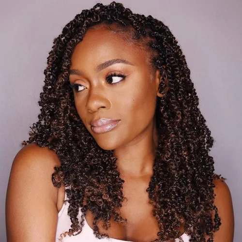 Miniatura 51 de Paquete de 2 cabello para trenzas en espiral de 8 pulgadas, cabello Spring Twist para rastas falsas, rastas de mariposa, cabello para trenzas, fibra