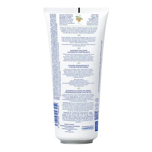 Miniatura 2 de Mustela Champú en crema desenredante y nutritiva, manteca de karité natural y aguacate, cabello rizado y encrespado, probado por dermatólogos