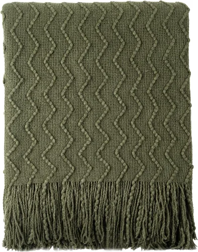 Miniatura 11 de BATTILO HOME Manta amarilla para sofá, manta dorada suave con textura, manta decorativa de punto mostaza para sofá, cama y sala de estar, 50 x 60