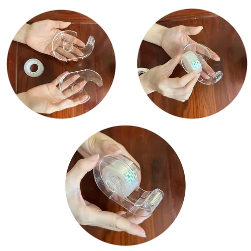 Miniatura 3 de Cinta transparente de oficina con dispensador de fácil corte y diseño recargable, 3/4 pulgadas de ancho, paquete de 16 rollos Adhesivo fuerte