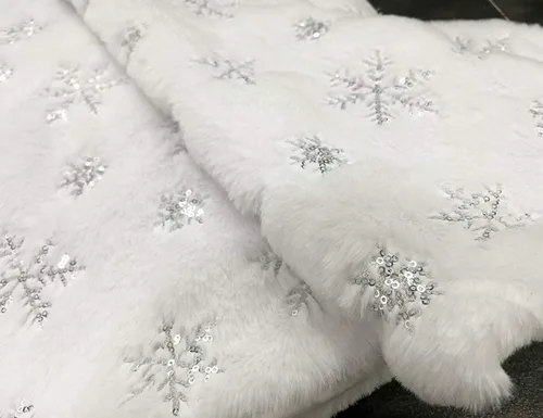 Miniatura 5 de Falda de árbol de Navidad de 4 pies, color blanco - para árbol de Navidad de 6 pies, 7 pies, 8 pies, 9 pies, falda de árbol de Navidad con copos