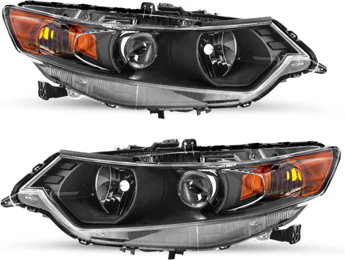 Miniatura 9 de SOCKIR - Para Acura TSX 2009-2014 [modelo HID/Xenón/Balastro de fábrica] Conjunto de faros delanteros de proyector Par de reemplazo