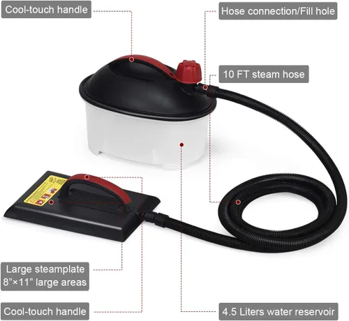 Miniatura 6 de Moccha - Pelacapeles, limpiador sin productos químicos con largo tiempo de funcionamiento, incluye 2 asas, herramienta de vapor portátil para papel