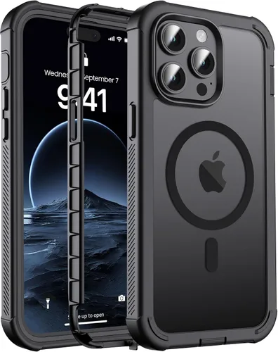 Miniatura 61 de jaroco - Funda magnética compatible con MagSafe para iPhone 11 de 6.1 pulgadas; protección de grado militar contra caídas, de doble capa