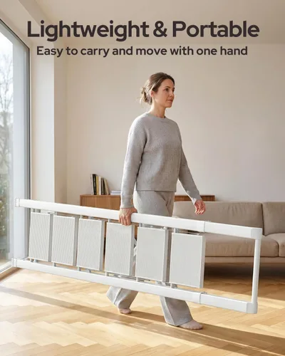Miniatura 3 de Escalera de 6 escalones para techo de 12 pies de alto, taburete plegable de aluminio ligero con cómodo agarre, escaleras con pedal antideslizante