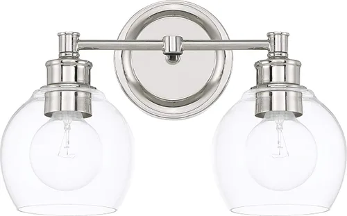 Miniatura 41 de Capital Lighting 621111PN-426 - Lámpara de pared de cristal transparente de mediados de siglo, 1 luz de 100 vatios, 10 pulgadas de alto x 6 pulgadas