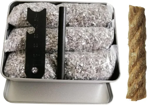 Arrancador de incendios de emergencia Ferro Rod Striker Magnesio 6 bolsas para camping, senderismo, bushcraft, supervivencia, huracán al aire libre