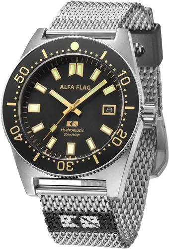 Miniatura 2 de Hydromatic AFHM200-1A9 - Reloj deportivo automático profesional para hombre, 656.2 ft660 pies, AFHM200-1A9, Buceo Profesional