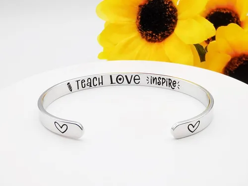 Miniatura 27 de Pulseras inspiradoras para mujer, joyería de acero inoxidable, con refranes, pulsera motivacional con mensaje oculto, pulseras grabadas para mejor