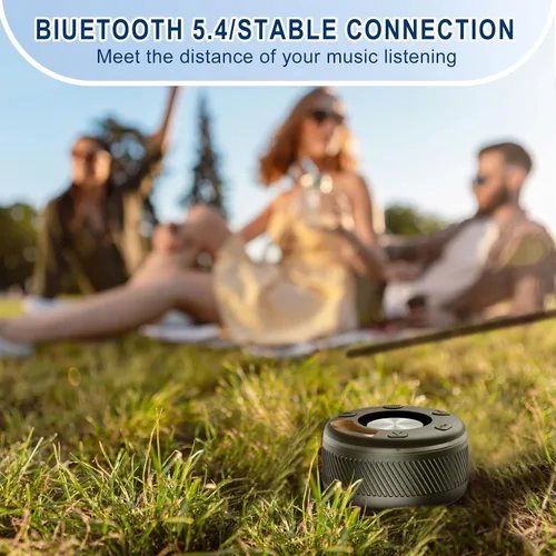 Miniatura 5 de Parlante Bluetooth, Parlante de Ducha, Parlantes Portátiles Impermeables IP7 Bluetooth 5.4 con Sonido HD, Luz RGB/Pantalla LED/Llamada Manos