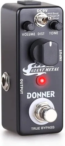 Miniatura 5 de Donner pedal gigante de guitarra de metal, aumenta el efecto de distorsión, 3 modos