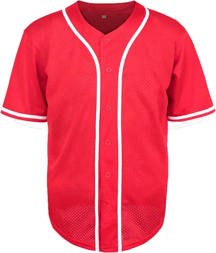 Miniatura 17 de Phoneutrix Camisetas Jersey de Béisbol Hip Hop Hipster Lisas en Blanco con Botones Uniformes Deportivos para Hombres y Mujeres Jersey