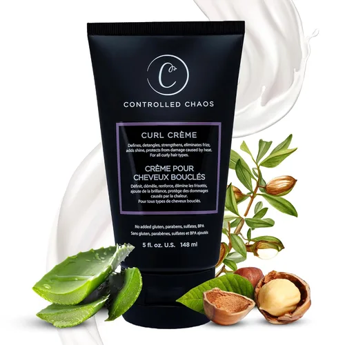 Miniatura 9 de Controlled Chaos, Como se ve en Shark Tank Curl Defining Cream para todo tipo de cabello para añadir suavidad y controlar el rizado, crema