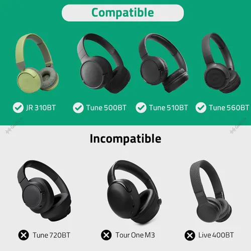Miniatura 6 de Geekria Shield - Funda para auriculares compatible con JBL Tune 660NC/510BT/500BT, Jr 310BT, bolsa de transporte de viaje de repuesto con Negro