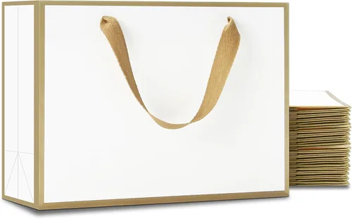 Miniatura 14 de Bolsas de regalo de tamaño mediano, venta al por menor, mercancía Blanco Negro