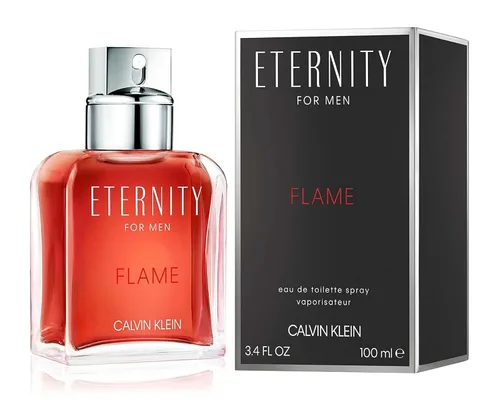 Calvin Klein Eternity Flame Eau De Toilette para hombre, 3.4 onzas líquidas