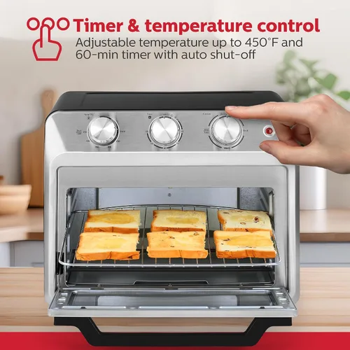 Miniatura 6 de Holstein Housewares Horno de freidora de aire de 21QT. Horno de sobremesa multifunción para tostar, hornear, asar, asar y freír al aire con puerta