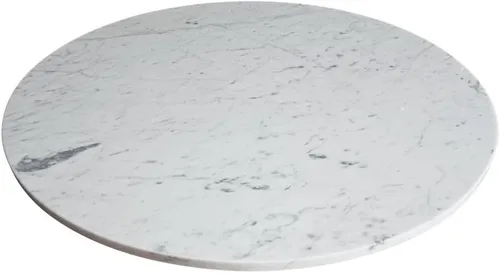 Plato Giratorio de Mármol Lazy Susan Bandeja Giratoria Plato Grande para Servir Centro de Mesa para Mesa de Comedor Moderno - 16 Pulgadas