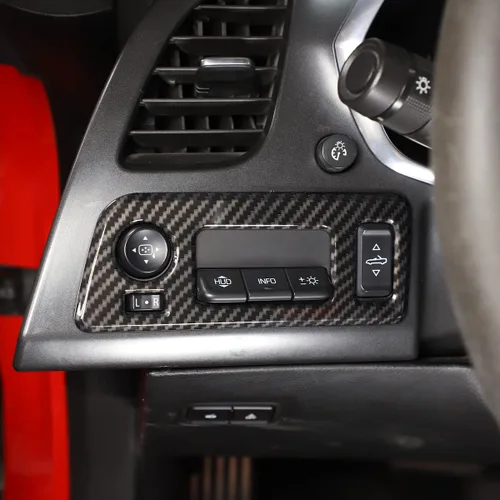 Miniatura 5 de Sekhyna Cubierta de marco convertible para panel de interruptor de techo, ABS, 1 unidad, compatible con Corvette C7 Stingray 2014-2019 para consola