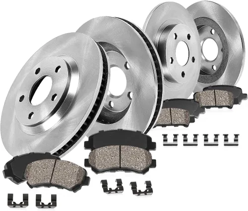 Miniatura 2 de Callahan BRAKE PARTS para Impreza Legacy Outback Forester - Rotores de freno perforados y con ranuras, pastillas de freno de cerámica, reemplazo