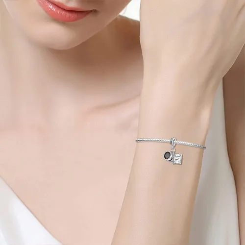 Miniatura 62 de KUNSIR Los abalorios se adaptan a pulseras Pandora para mujer, plata de ley 925, cuentas colgantes de joyería para niñas, dijes de feliz cumpleaños