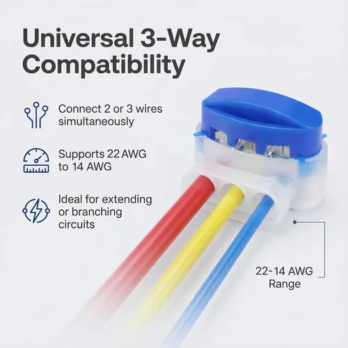 Miniatura 3 de GWHOLE Conectores IDC Conectores de Contorno de Alambre Conectores de Alambre 3m 314 Conectores de Alambre Impermeables para Exteriores Paquete de 10