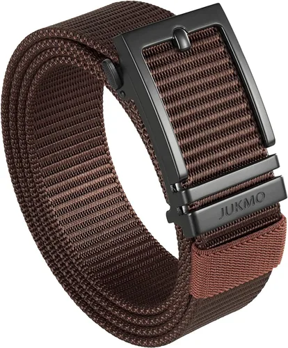 Miniatura 11 de JUKMO Cinturón de golf de trinquete para hombres, cinturón táctico de tela de nailon con hebilla deslizante automática