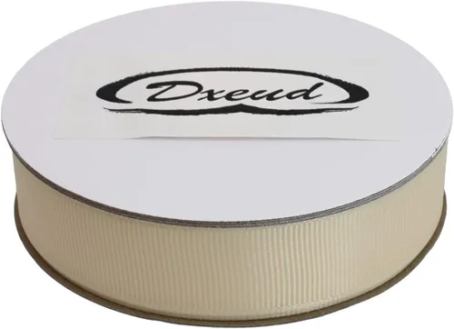 Miniatura 3 de Cinta de grogrén sólido de 25 yardas cada rollo, borde tejido 100% poliéster (1 pulgada, beige)