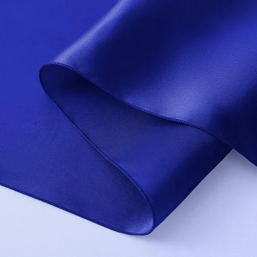 Miniatura 7 de Horbaunal - Juego de 24 caminos de mesa de satén azul real de 12 x 108 pulgadas, caminos de mesa suaves para bodas, banquetes, fiestas de cumpleaños