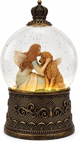 Miniatura 17 de Regalos conmemorativos para gatos por pérdida de condolencias, globo de nieve con purpurina giratoria automática y temporizador de 6 horas