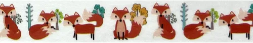 Miniatura 3 de allydrew Cinta adhesiva Washi, 0.591 in x 5M, zorro y floral