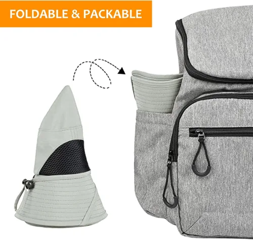 Miniatura 5 de Surblue Sombrero de sol para mujeres/hombres, sombrero de pesca con protección UV UPF 50+ sombrero de pescador de ala ancha Gris claro