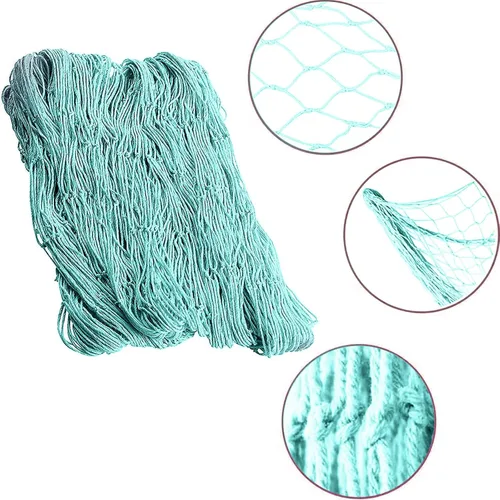Miniatura 2 de Red de pesca natural de 79 x 59 pulgadas con conchas, decoración de pared con temática oceánica, red de pesca para fiesta en la playa, boda