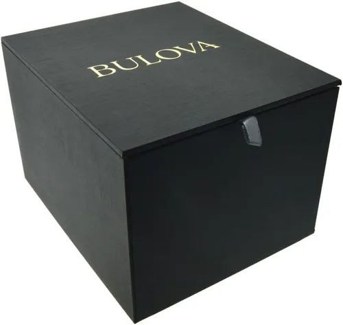 Miniatura 7 de Bulova Reloj clásico de tres manecillas para hombre, de cuarzo, correa de cuero negro, marcadores de números romanos, 41mm